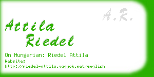 attila riedel business card